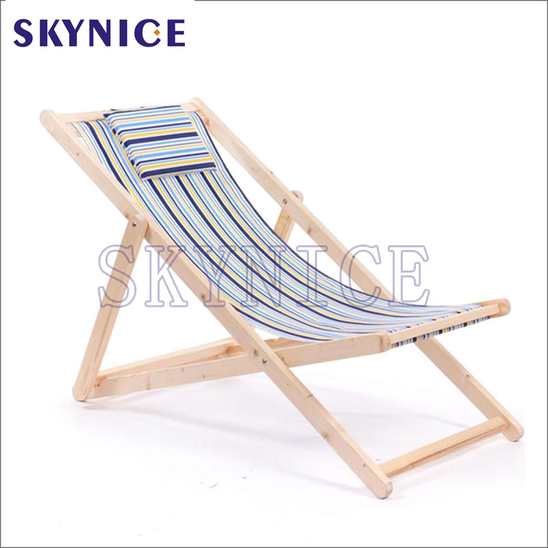 Basen Krzesło plażowe z drewna Krzesło wypoczynkowe