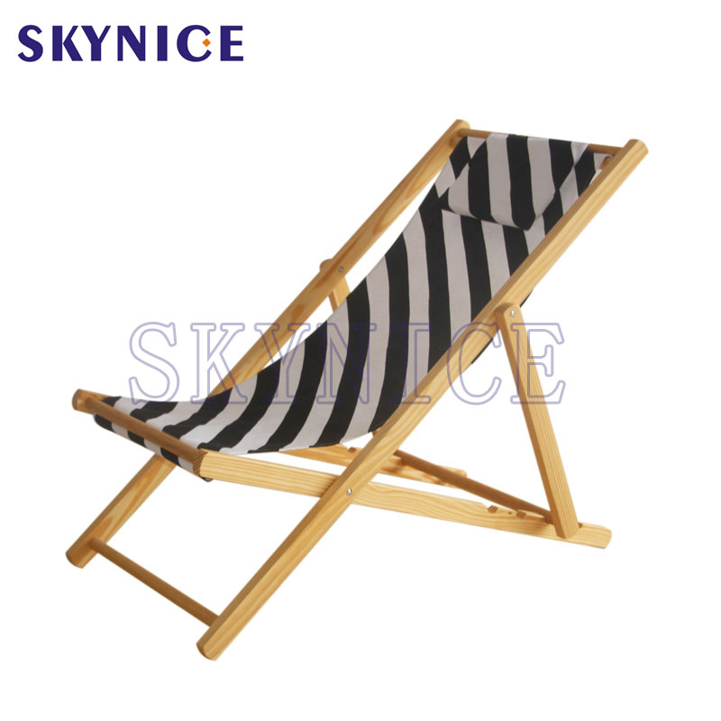 Fotel drewnianych przenośnych krzeseł plażowych
