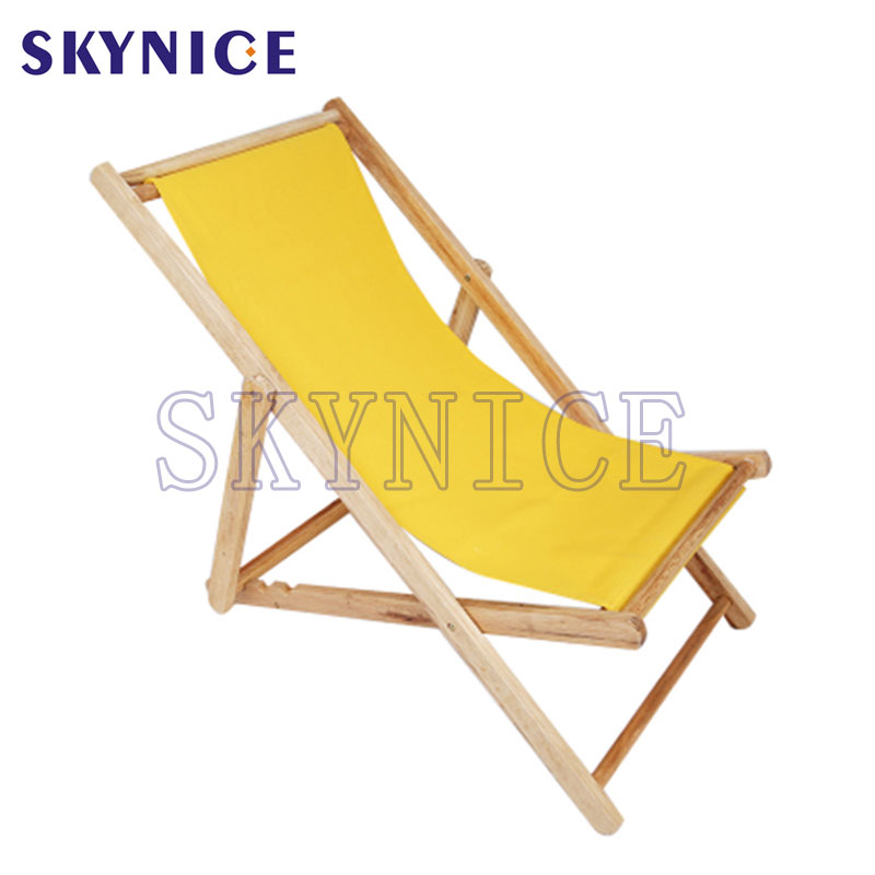 Solid Wood Outdoor Furntiure Folded Canvas Beach Chair