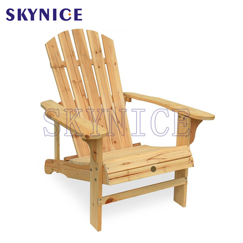 Natural Color Outdoor Beach Wood Adirondack Krzesło