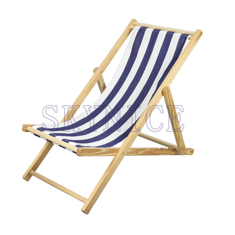 Składane krzesło plażowe z drewna topoli